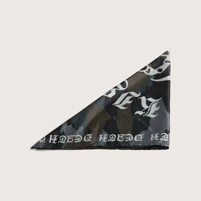 Model wears Camo Bandana Head Scarf Camo Accessories in Camo - Image 7