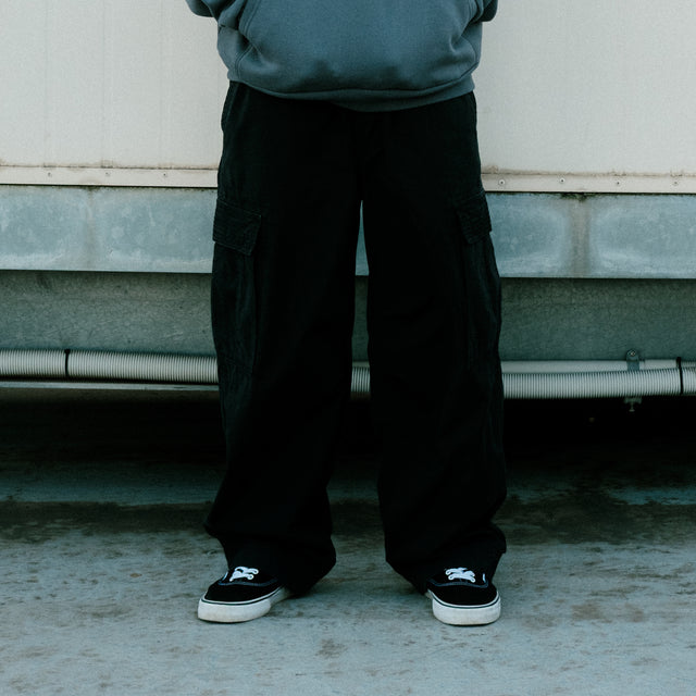 Tank Baggy Cargo Pant Washed Black