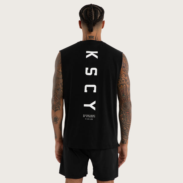 Vigor Split Hem Muscle Jet Black