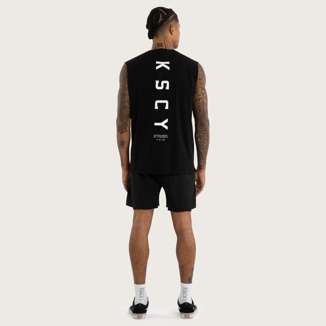 Vigor Split Hem Muscle Jet Black