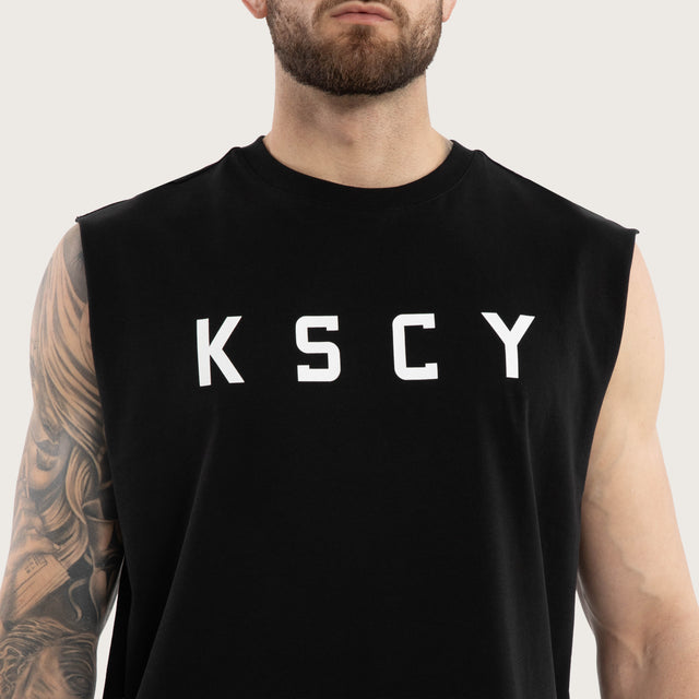 Vigor Split Hem Muscle Jet Black
