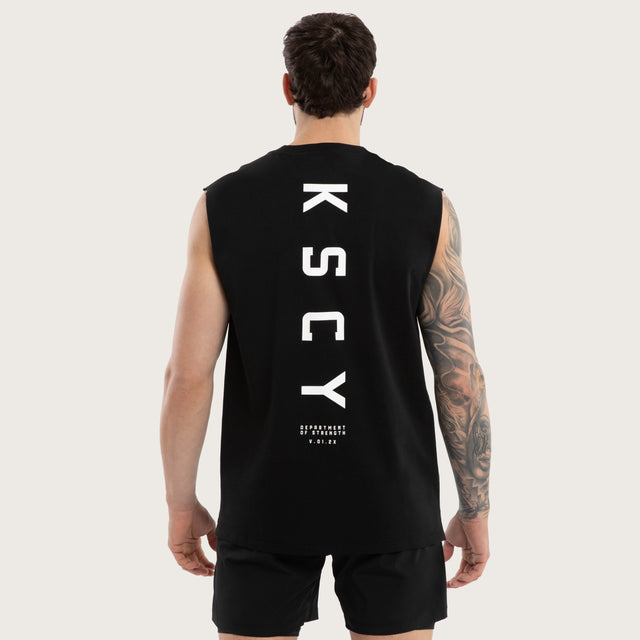 Vigor Split Hem Muscle Jet Black