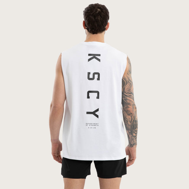 Vigor Split Hem Muscle Optical White