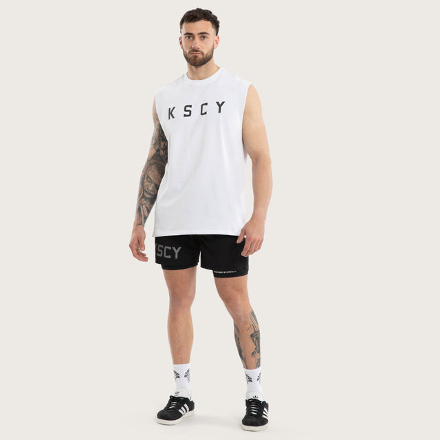 Vigor Split Hem Muscle Optical White