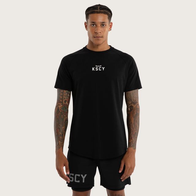 Vital Raglan Dual Curved Tee Jet Black