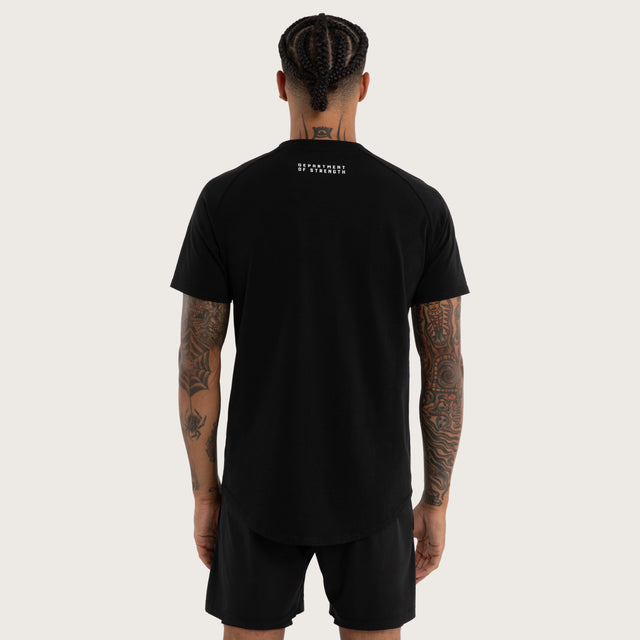 Vital Raglan Dual Curved Tee Jet Black