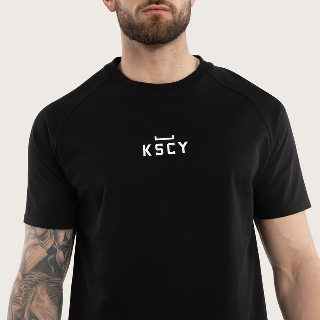 Vital Raglan Dual Curved Tee Jet Black