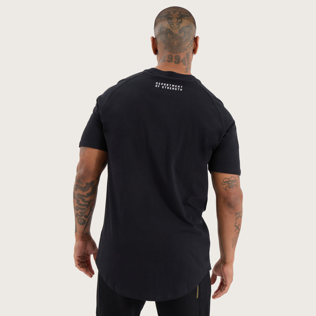 Vital Raglan Dual Curved Tee Jet Black