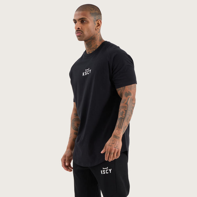 Vital Raglan Dual Curved Tee Jet Black