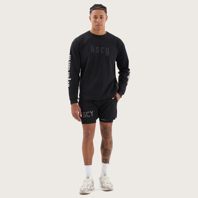 Peak Longsleeve Tee DOS Black