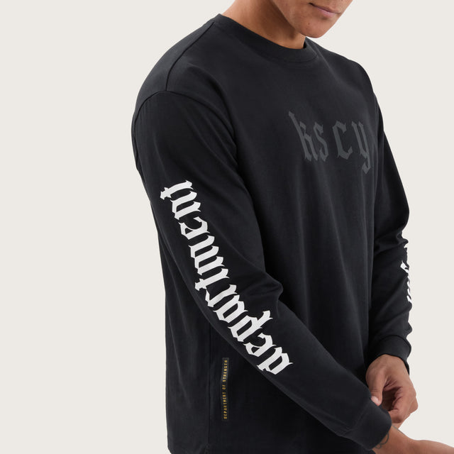 Peak Longsleeve Tee DOS Black