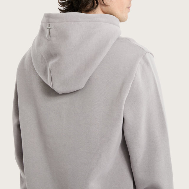 Casper Dual Curved Hoodie Gull