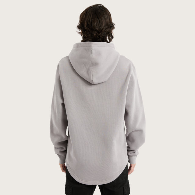 Casper Dual Curved Hoodie Gull