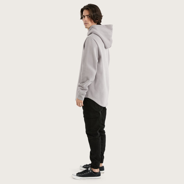 Casper Dual Curved Hoodie Gull