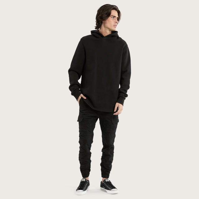 Casper Dual Curved Hoodie Jet Black