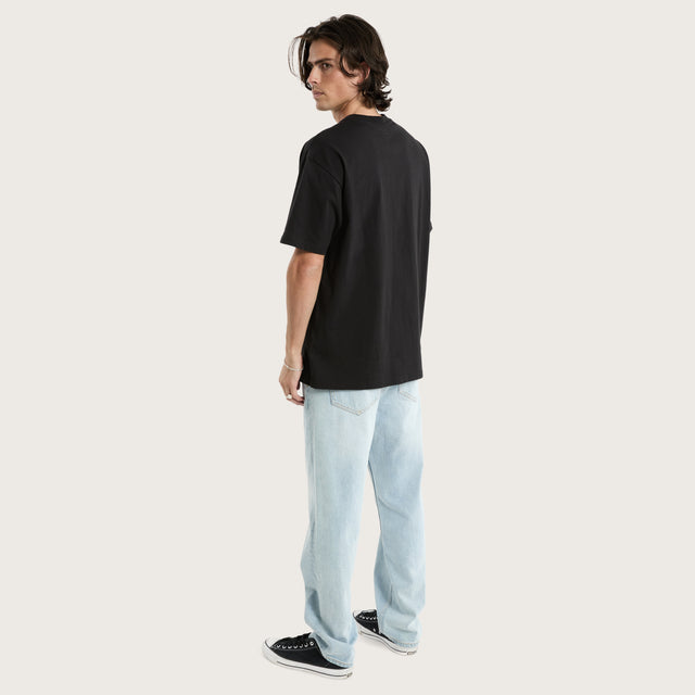 Brooks Heavy Box Fit Tee Jet Black