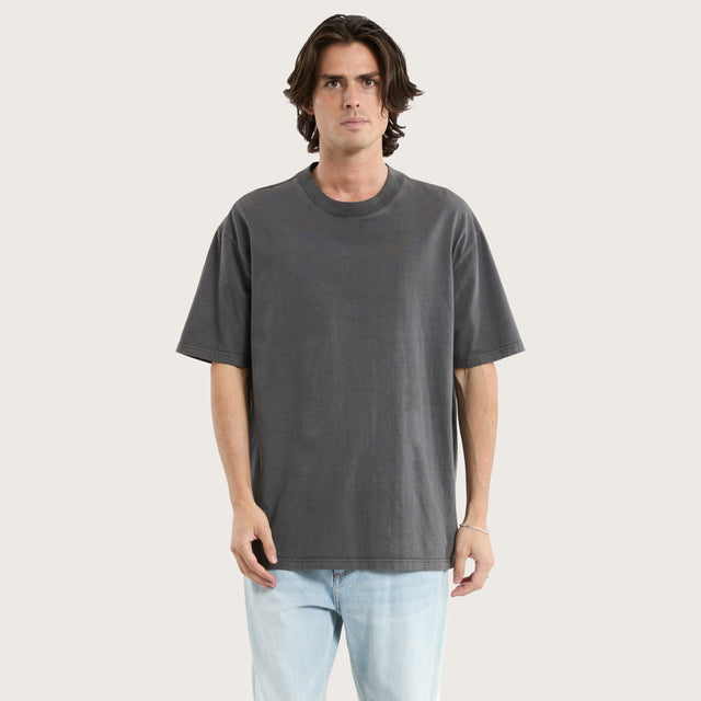 Brooks Heavy Box Fit Tee Pigment Asphalt