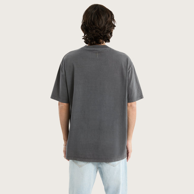 Brooks Heavy Box Fit Tee Pigment Asphalt