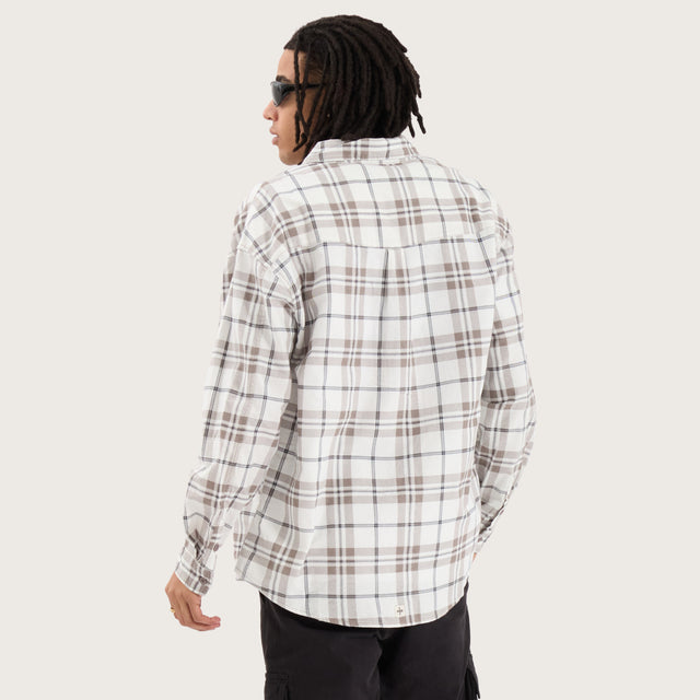 Seville Overshirt Taupe Check