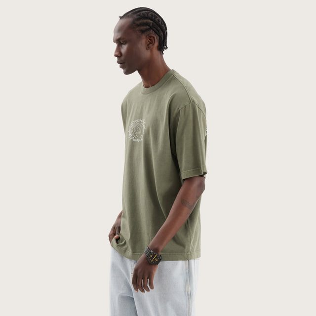 Adrift Oversized Tee Pigment Olive