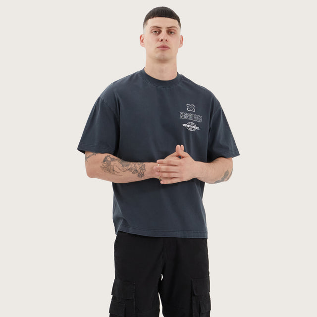 Revelation Street Tee Pigment Anthracite Black