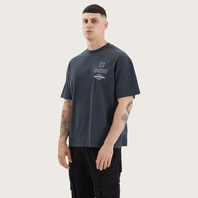 Revelation Street Tee Pigment Anthracite Black