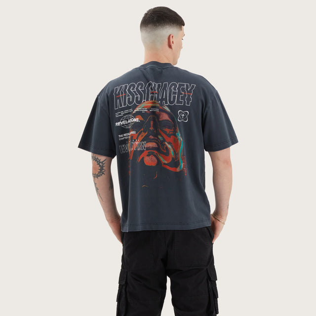 Revelation Street Tee Pigment Anthracite Black