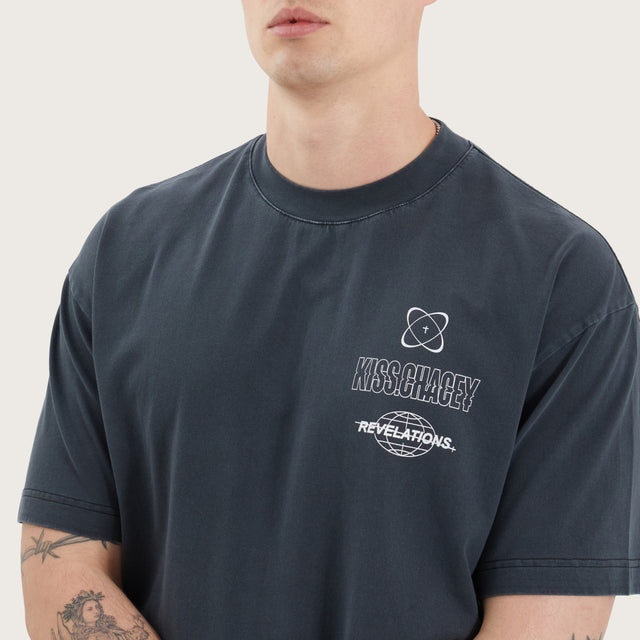 Revelation Street Tee Pigment Anthracite Black