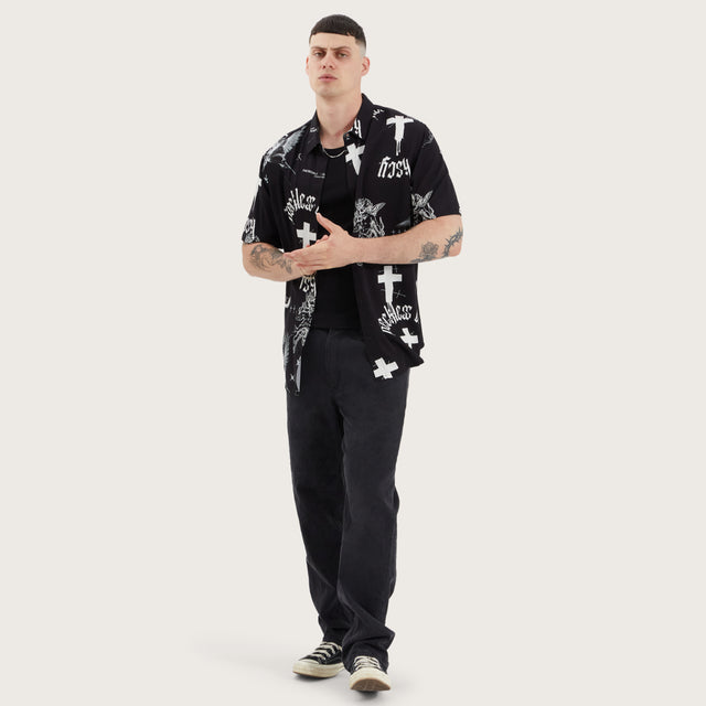 Blackford Relaxed Shirt Cross Angel Print