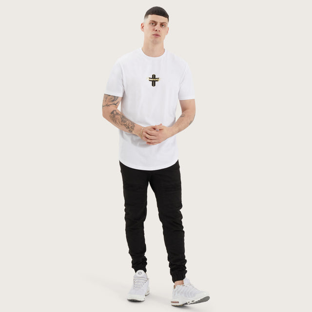 Prudheo Dual Curved Tee Optical White