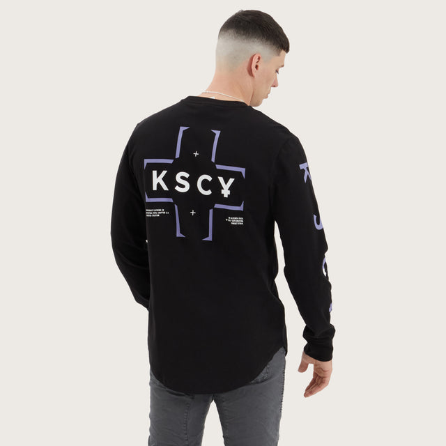 Kirk Dual Curved Longsleeve Tee Jet Black