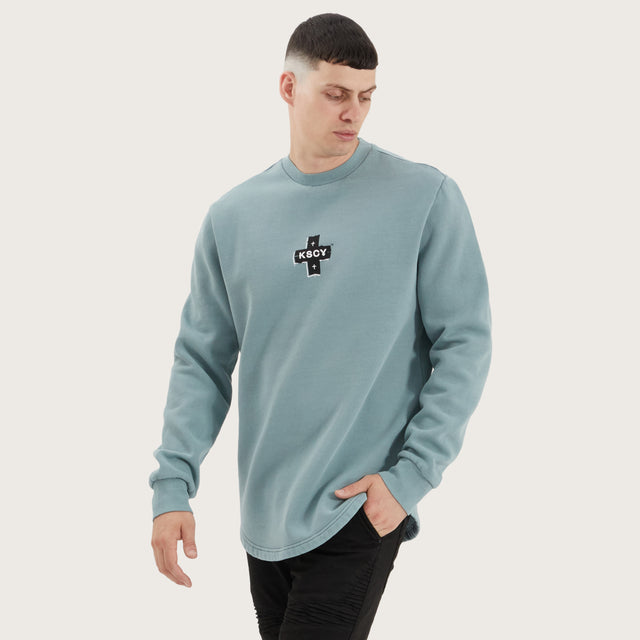 Crewe Dual Curved Sweater Pigment Trooper