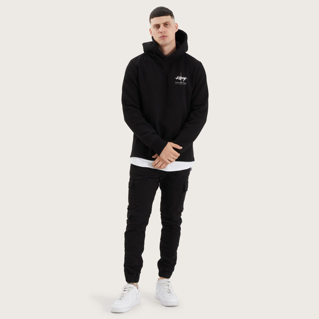 Ruthin Layered Hoodie Jet Black