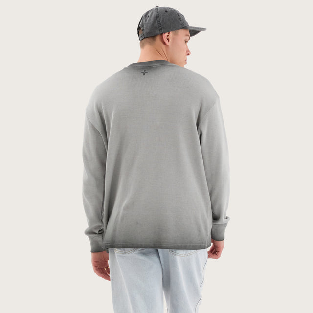 Calne Relaxed Longsleeve Tee Grey Wash