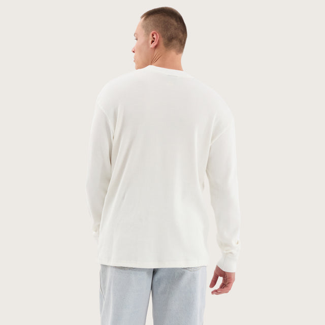 Calne Relaxed Longsleeve Tee Natural Waffle