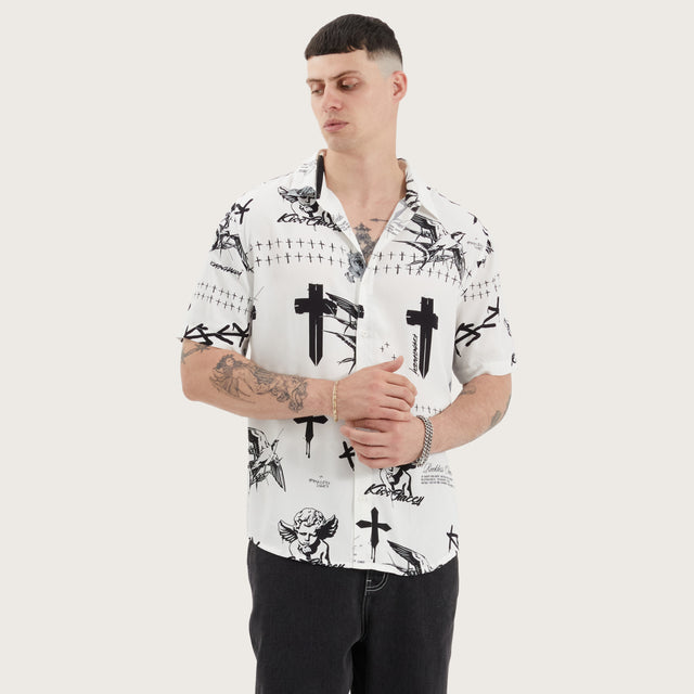 Nellville Relaxed Shirt Flying Angel Print