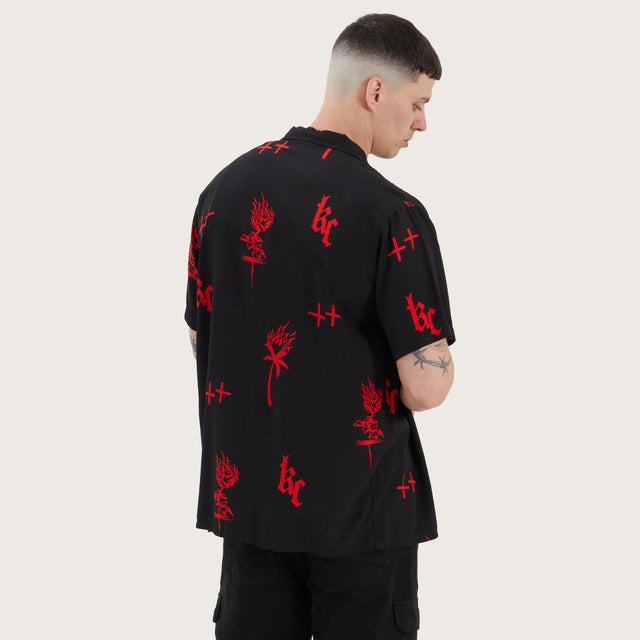 Salton Resort Shirt Lost in Fire Print