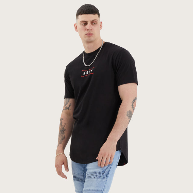 Peipus Dual Curved Tee Jet Black