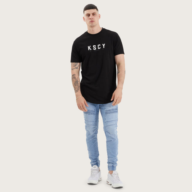 Ilment Dual Curved Tee Jet Black