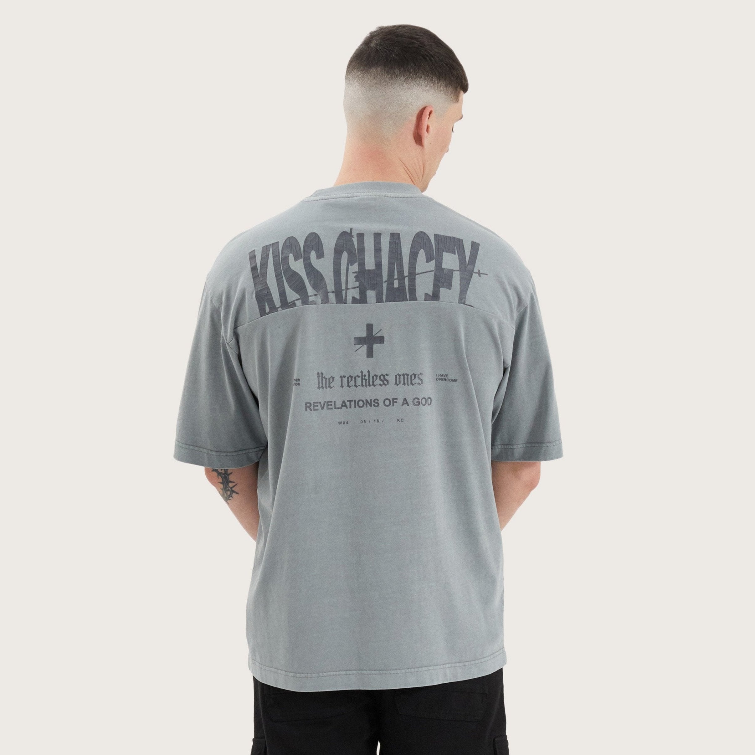 【SATIIIZ】Elon's Pigment Oversized T-shirt Oversized T-Shirts | KSCY