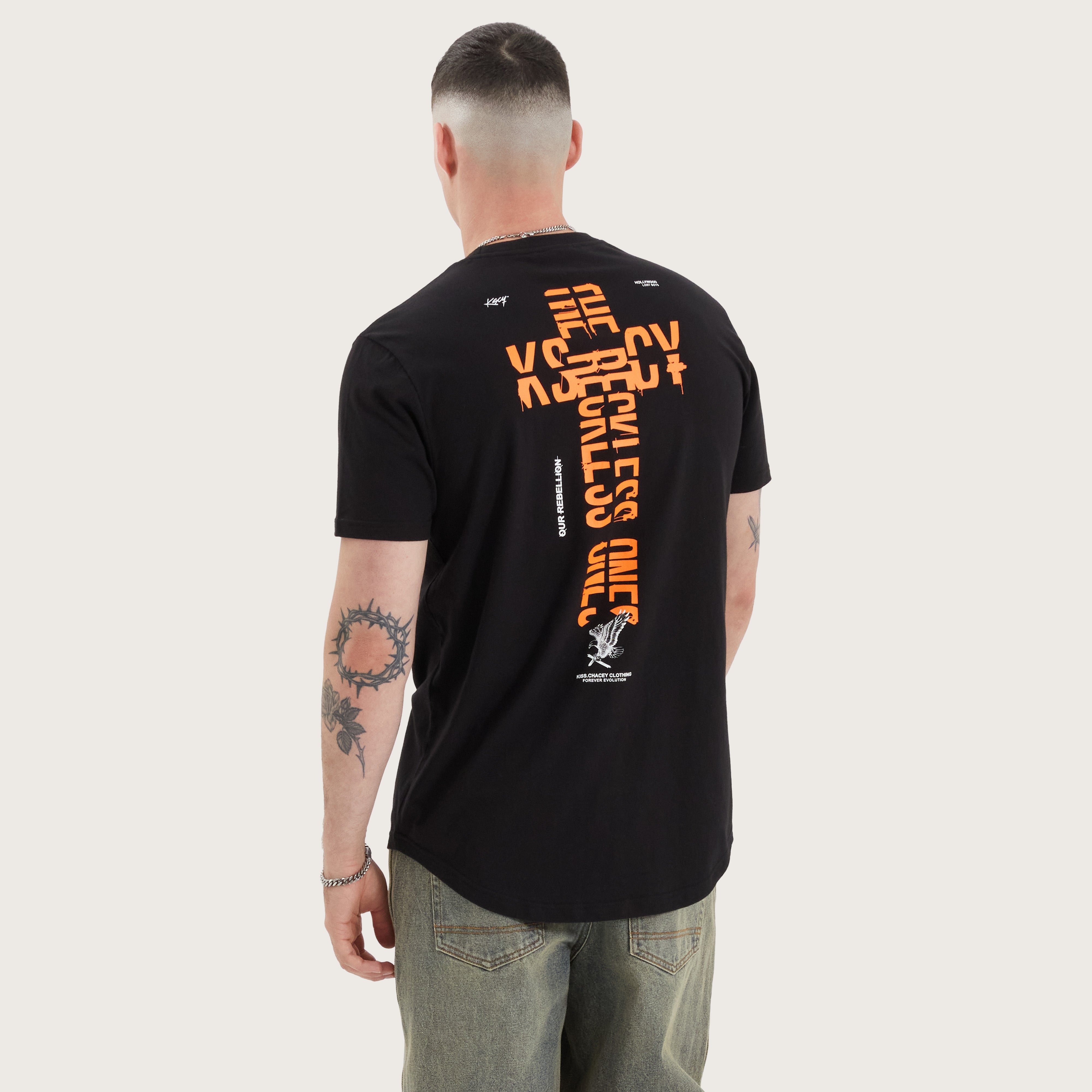 Brook Dual Curved Tee in Jet Black | KSCY