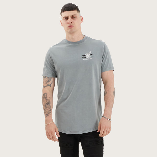 Brook Dual Curved Tee Pigment Neutral Grey