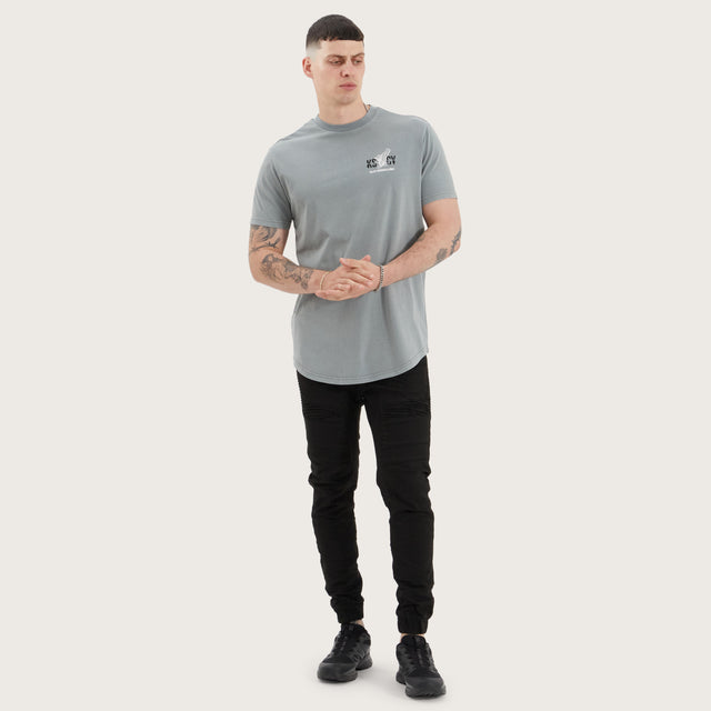 Brook Dual Curved Tee Pigment Neutral Grey