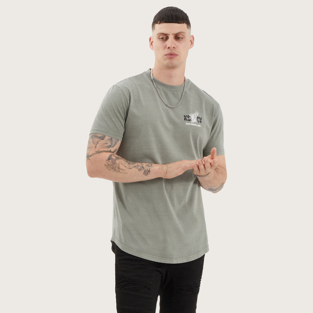 Brook Dual Curved Tee Pigment Khaki