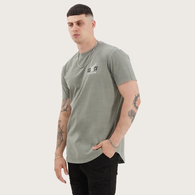 Brook Dual Curved Tee Pigment Khaki