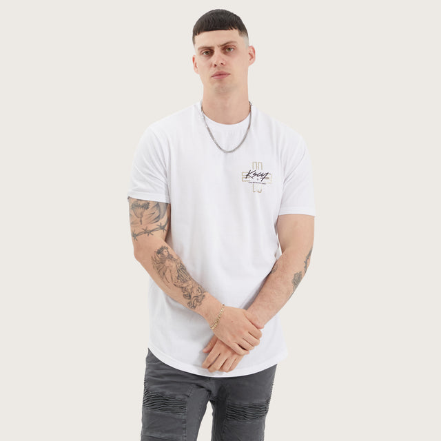 Lent Dual Curved Tee Optical White