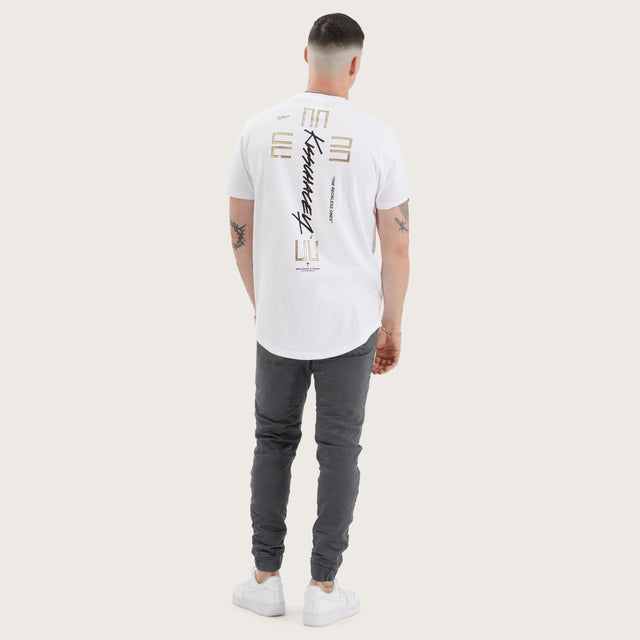 Lent Dual Curved Tee Optical White