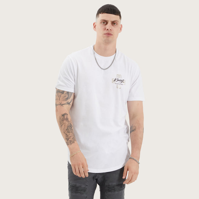 Lent Dual Curved Tee Optical White