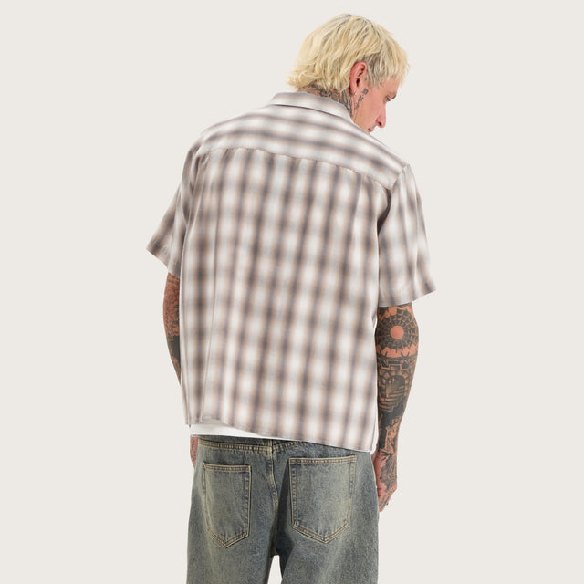 Titan Skate Shirt Iron White Check