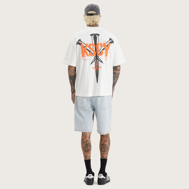 Attached Street Tee Natural White